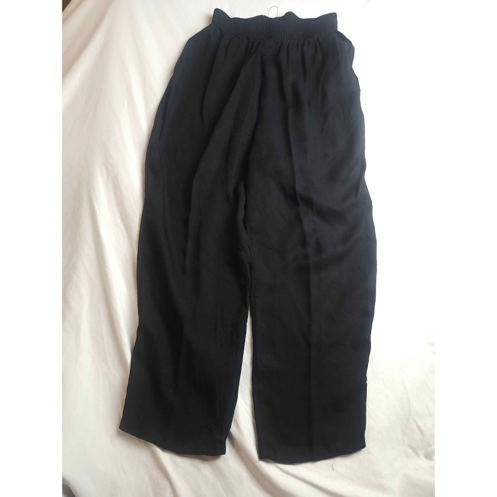 Vintage‎  80s 90s Briggs Wide Leg Pants Womens 14 Black Minimalist Grandmacore